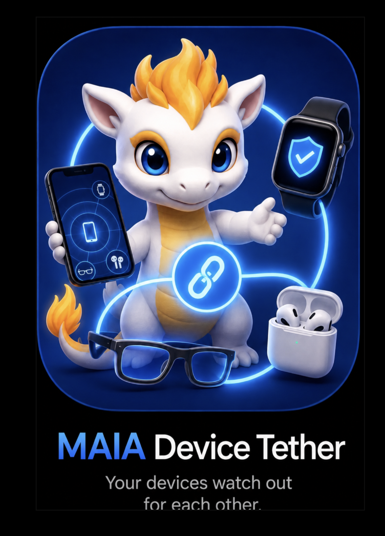MAIA Device Tether blue app badge