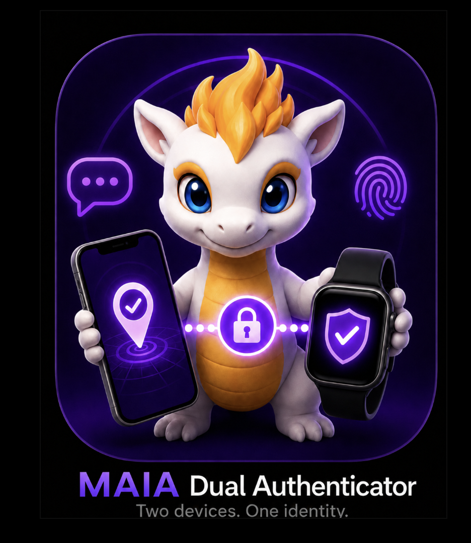 MAIA Dual Authenticator purple app badge